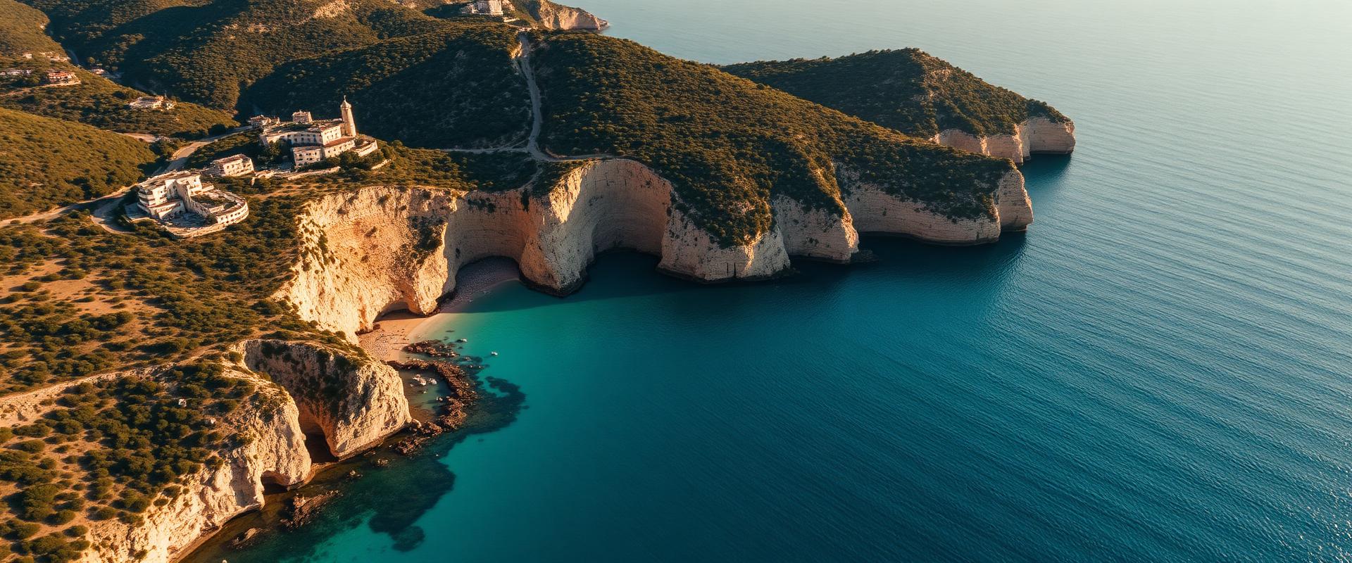 Aerial view of the Mallorca coastline